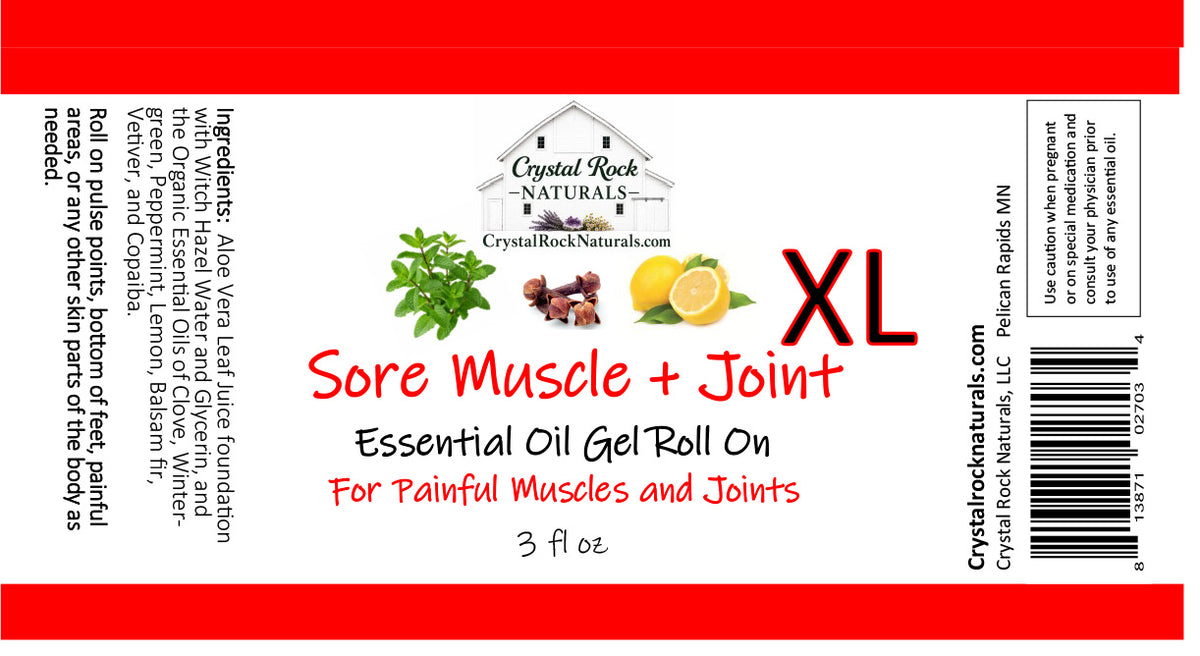 Sore Muscle & Joint XL Gel Roll On 3oz