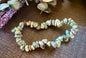 Natural Stone Chip Bracelet 7.5 inch stretch-African Turquoise