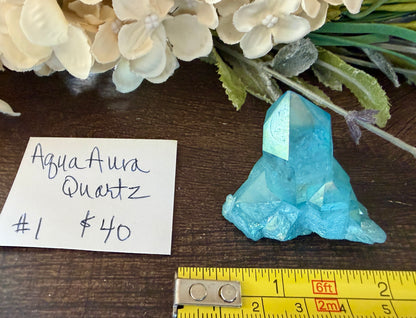 Aqua Aura Quartz  Stone #1