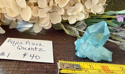 Aqua Aura Quartz  Stone #1