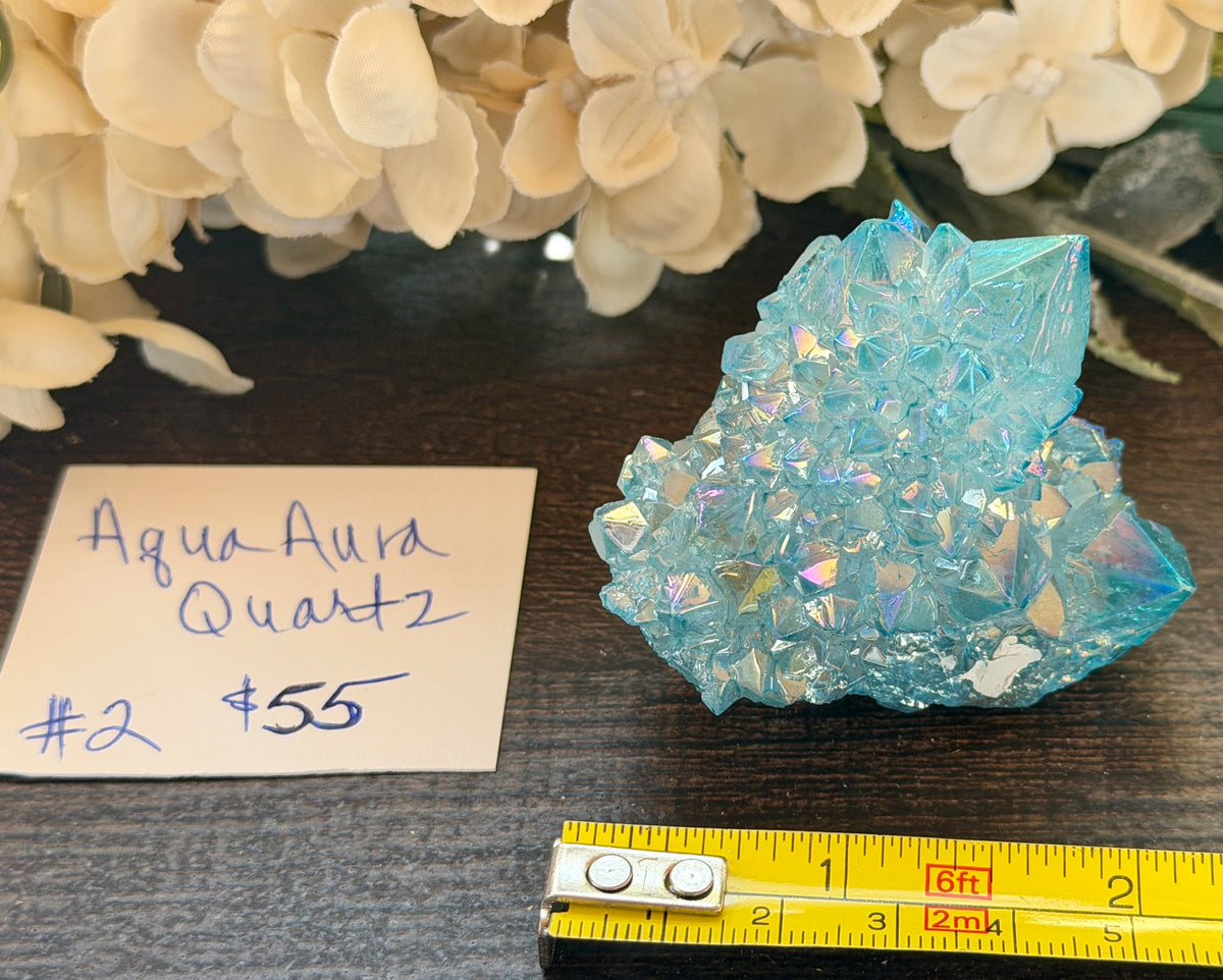 Aqua Aura Quartz  Stone #2
