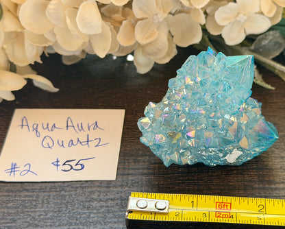 Aqua Aura Quartz  Stone #2