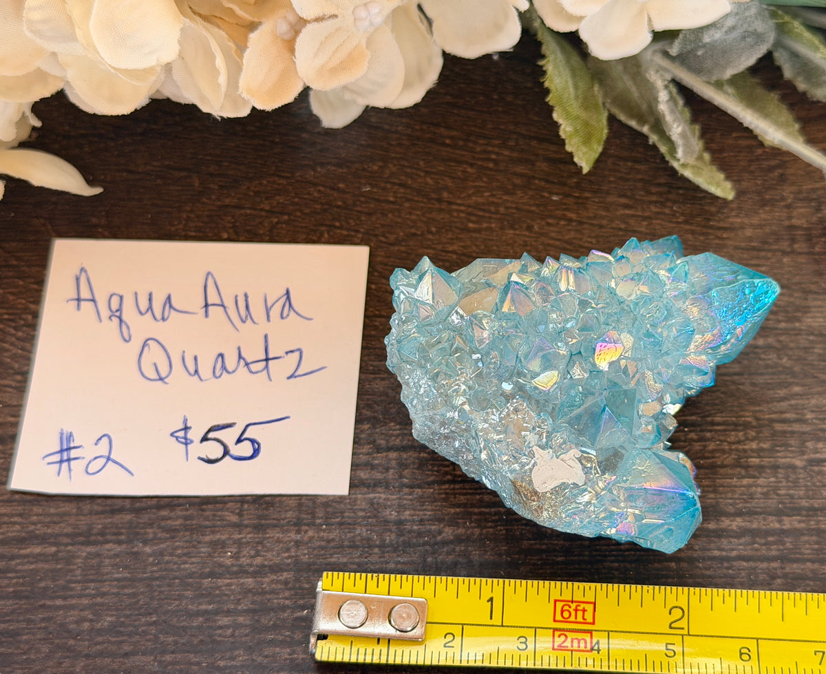 Aqua Aura Quartz  Stone #2