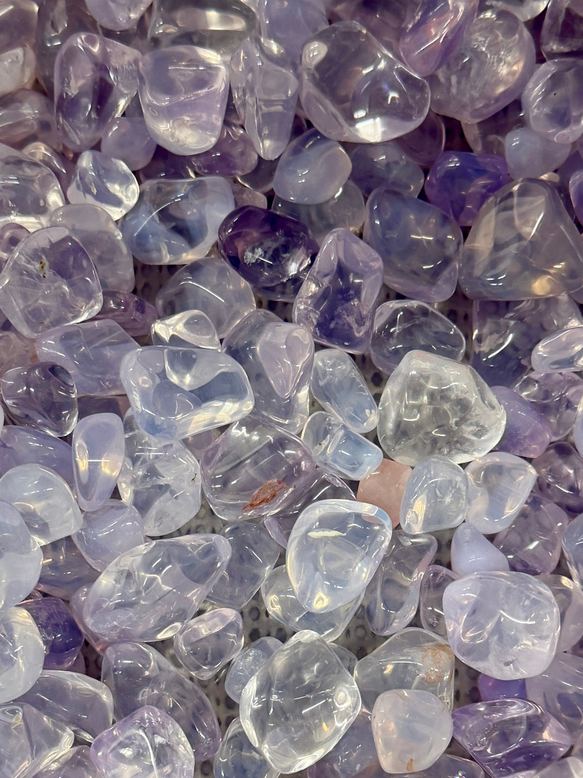 Aura Amethyst Tumbled Pocket Stone