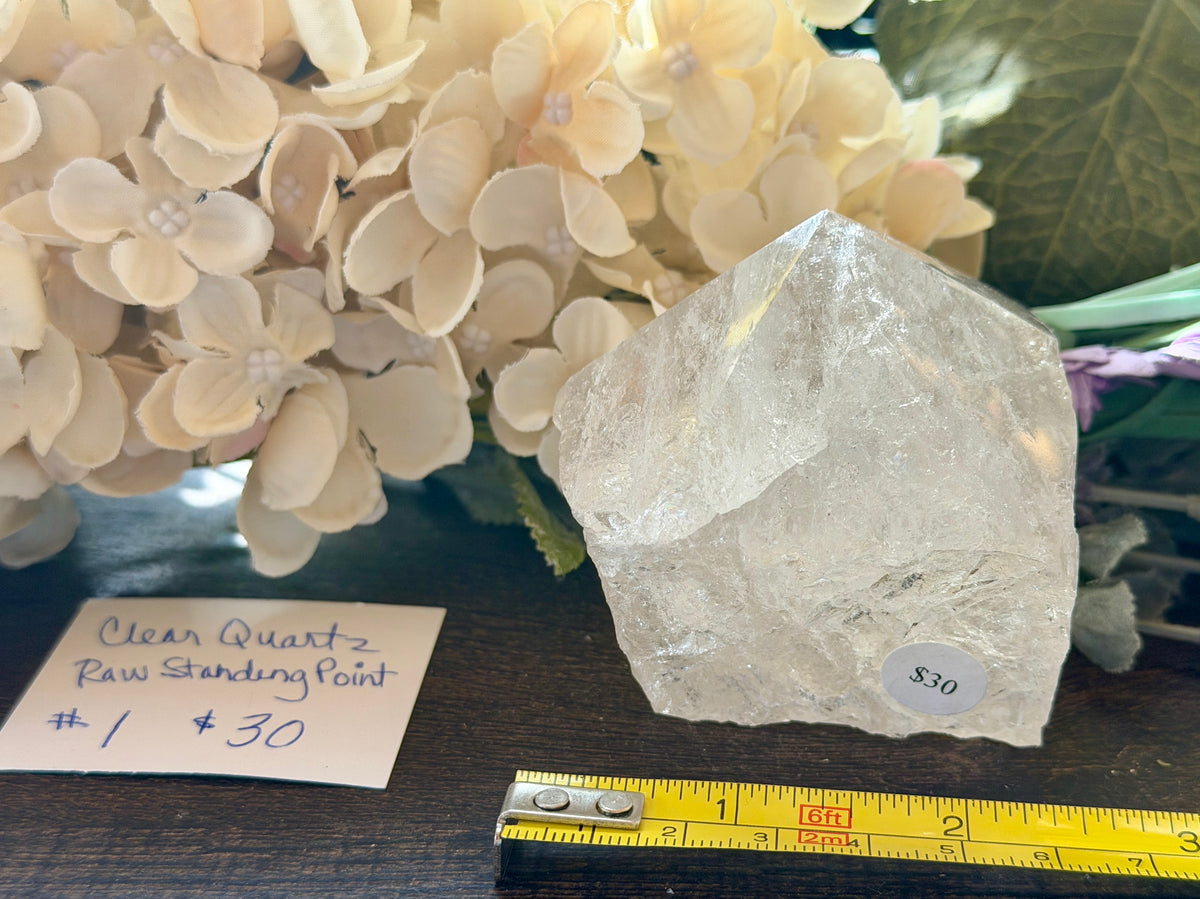 Clear Quartz Raw Standing Point #1
