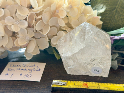 Clear Quartz Raw Standing Point #1