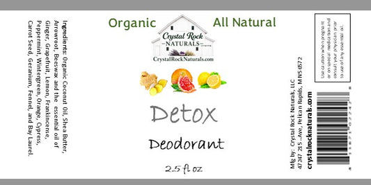 All Natural Deodorant  Detox 2.5oz