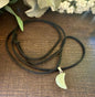 Jade Moon Cord Necklace 14"