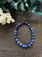 Natural Stone Gem Bracelet 7.5 inch Stretch 8mm-Lapis Lazuli