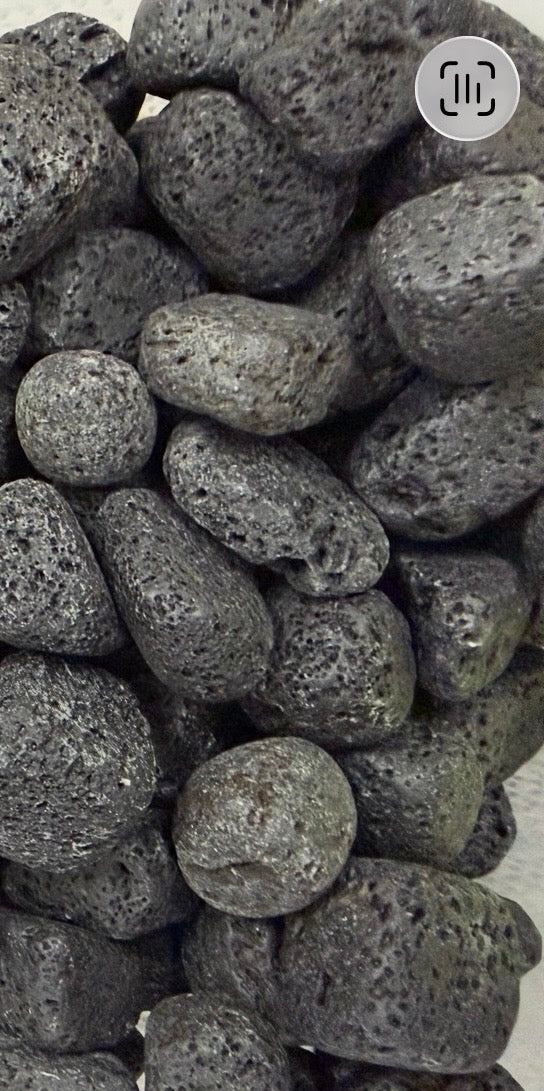 Black Lava Tumbled Pocket Stone