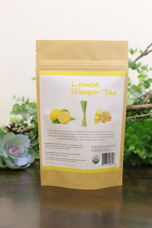 Lemon Ginger Tea Bags 20ct Organic