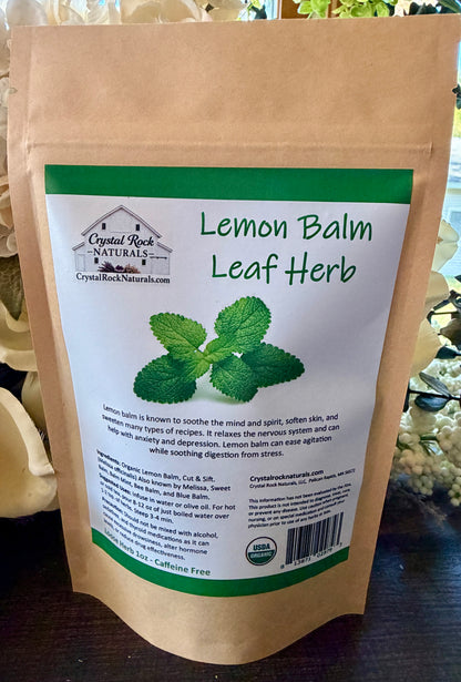 Lemon Balm Leaf Herb 1 oz Organic