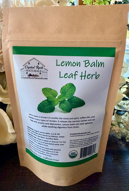 Lemon Balm Leaf Herb 1 oz Organic