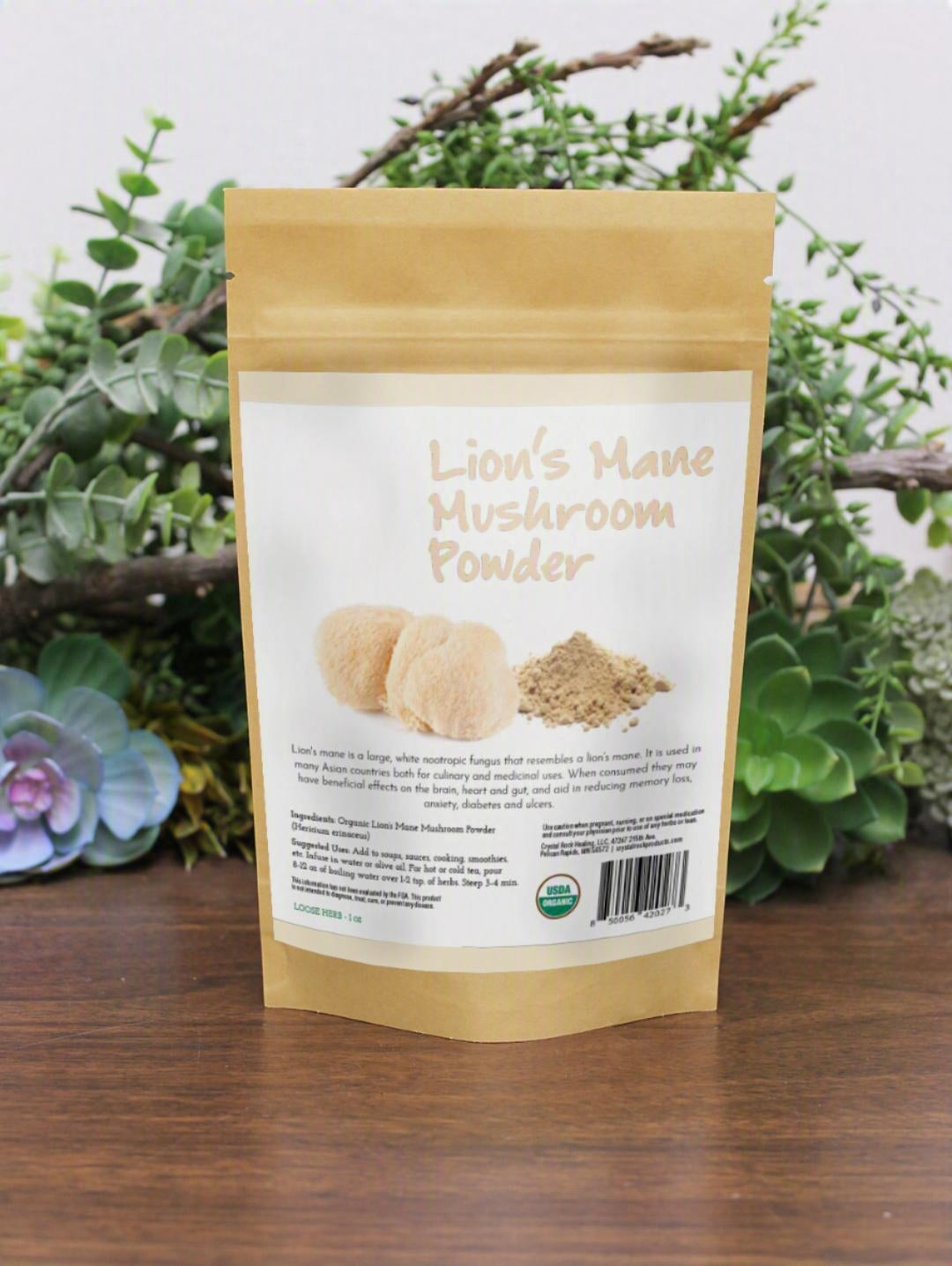 Lion's Mane Mushroom Powder 1oz Organic