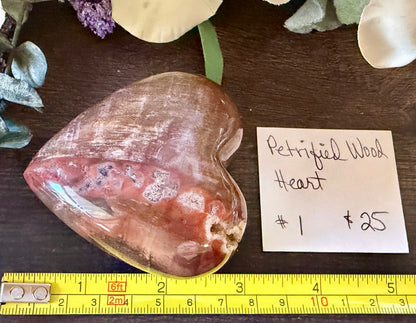 Petrified Wood Heart #1