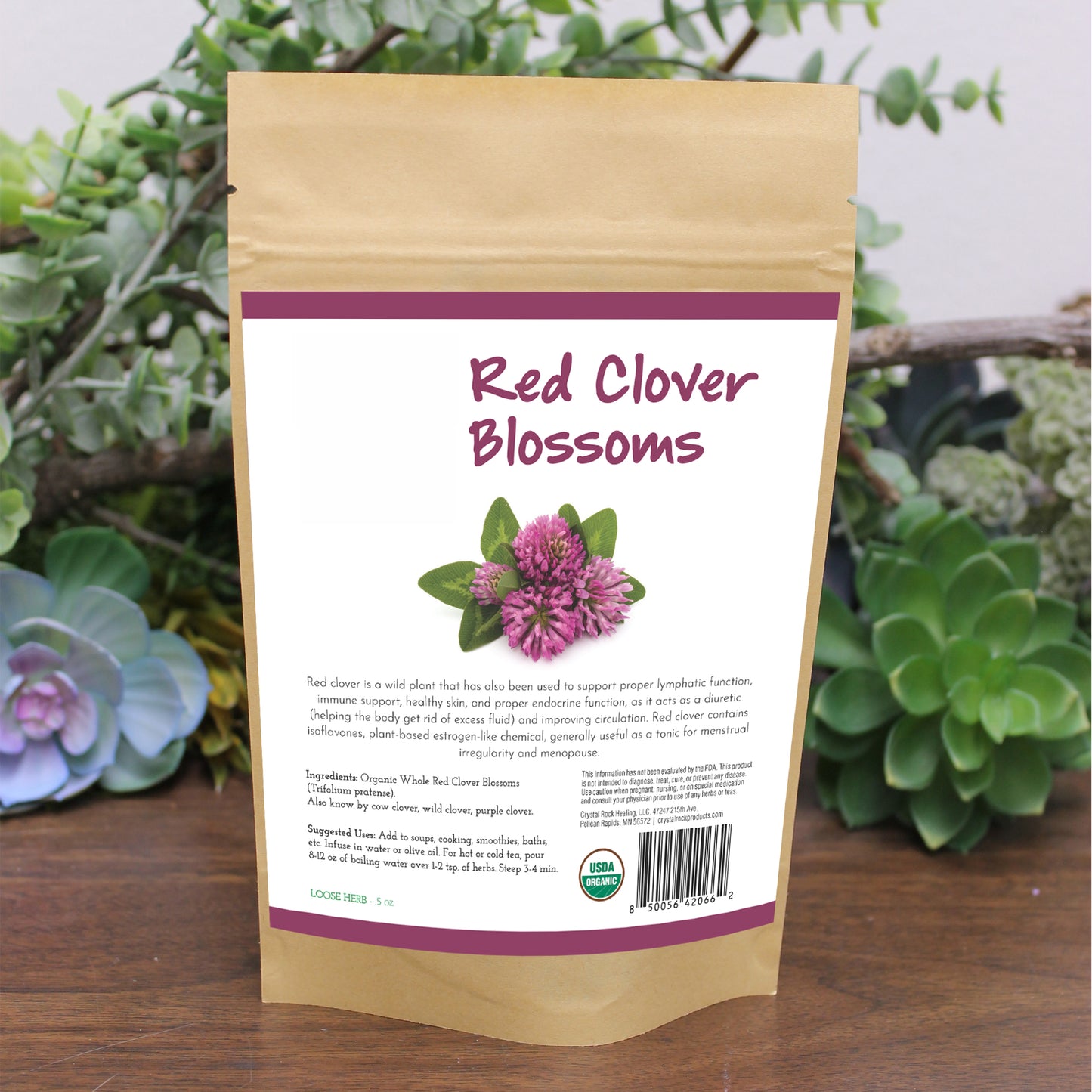 Red Clover Blossoms 0.5 oz Organic