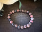 Natural Stone Gem Bracelet 7.5 inch 8mm Stretch-Rhodonite
