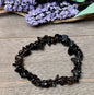 Natural Stone Chip Bracelet 7.5 inch Stretch-Smokey Quartz