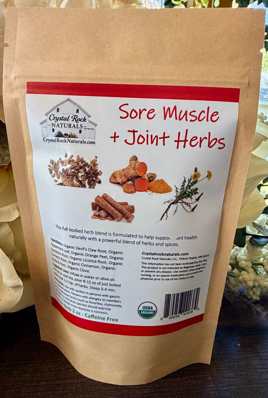 Sore Muscle & Joint Herbs 2oz Organic