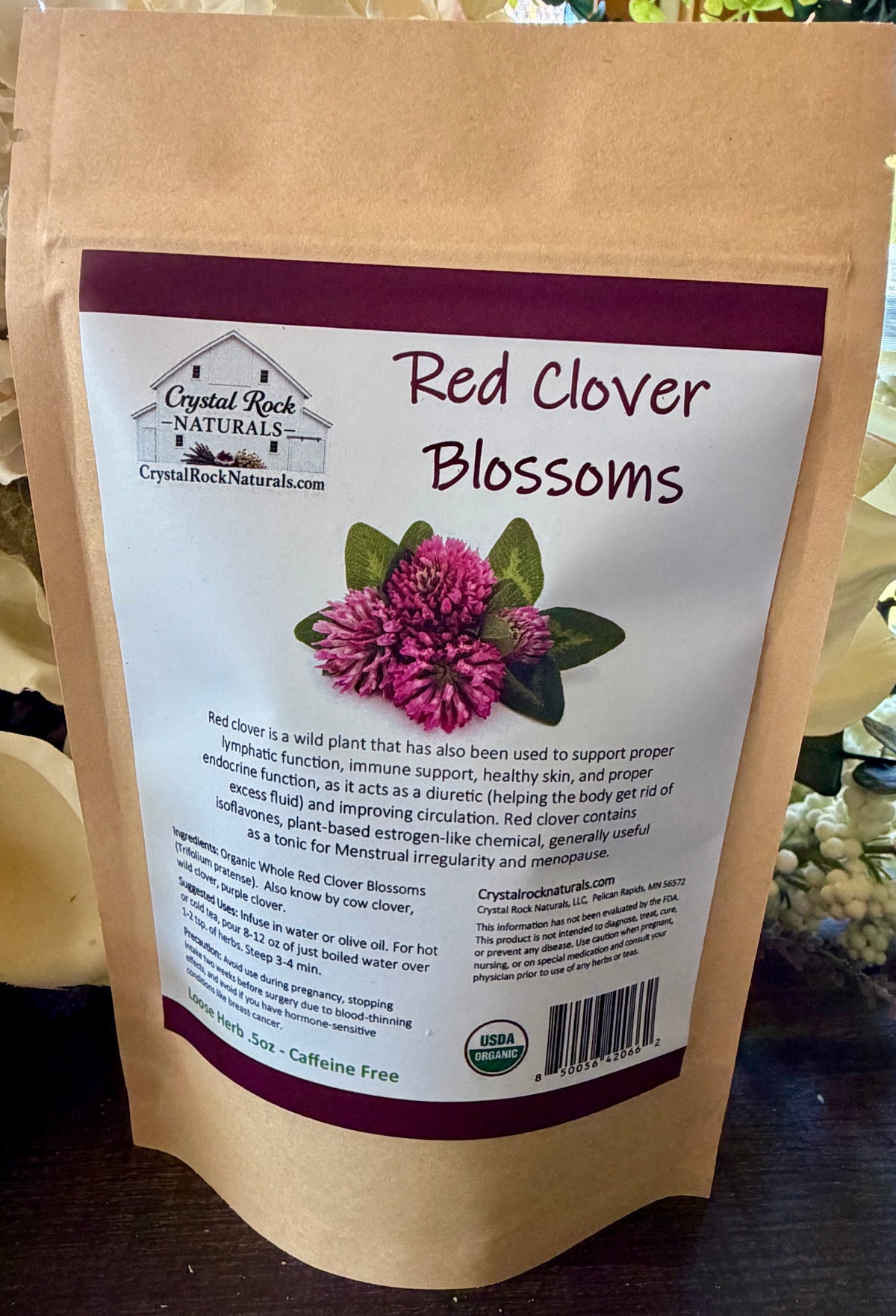 Red Clover Blossoms 0.5 oz Organic