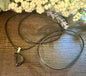 Black Obsidian Moon Cord Necklace 14"
