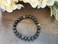 Natural Stone Gem Bracelet 7.5 inch 8mm Stretch- Golden Sheen Obsidian