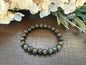 Natural Stone Gem Bracelet 7.5 inch Stretch 8mm-Labradorite