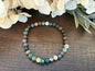 Natural Stone Gem Bracelet 7.5 inch 6mm Stretch-Fancy Jasper
